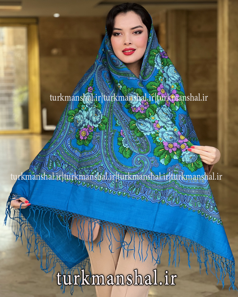 روسری ترکمنی پشمی اصیل