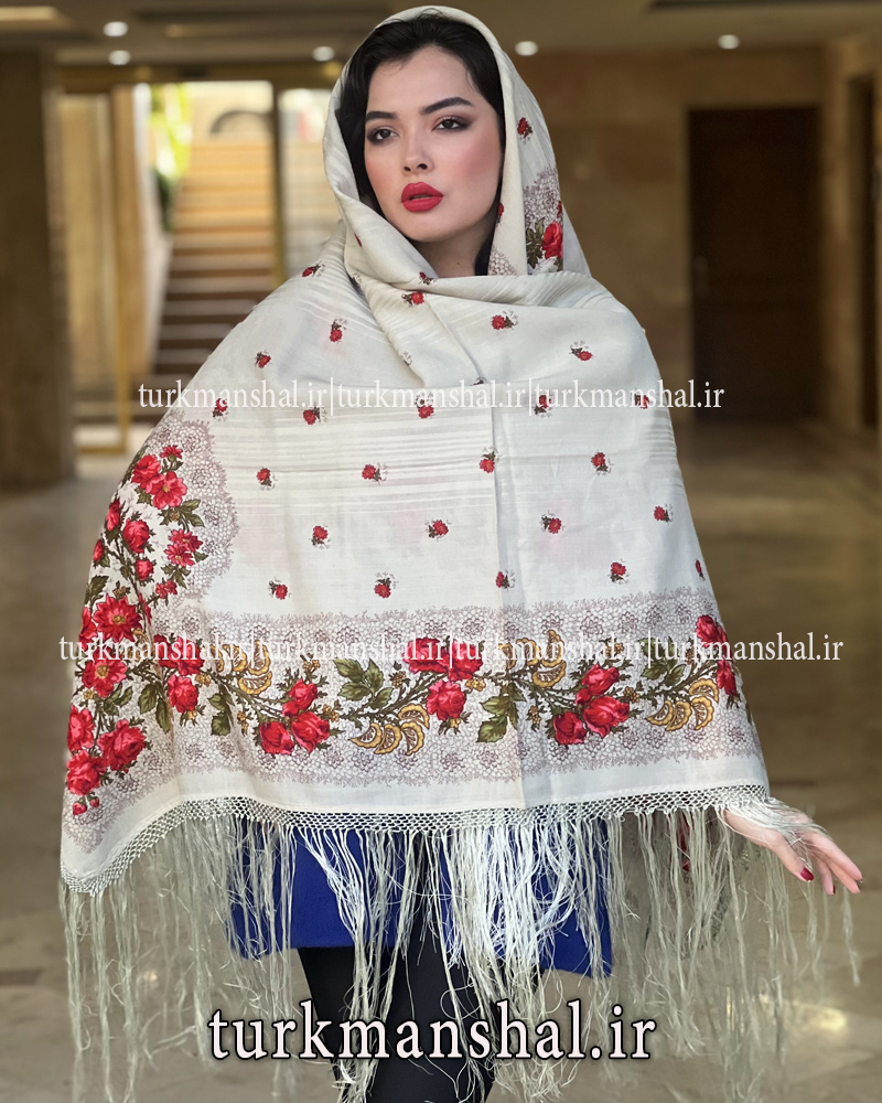 روسری ترکمنی پشمی اصیل