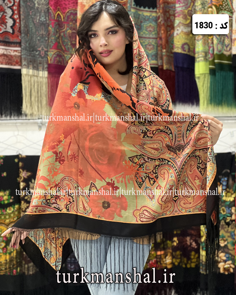 روسری ترکمنی طرح ایتالیایی