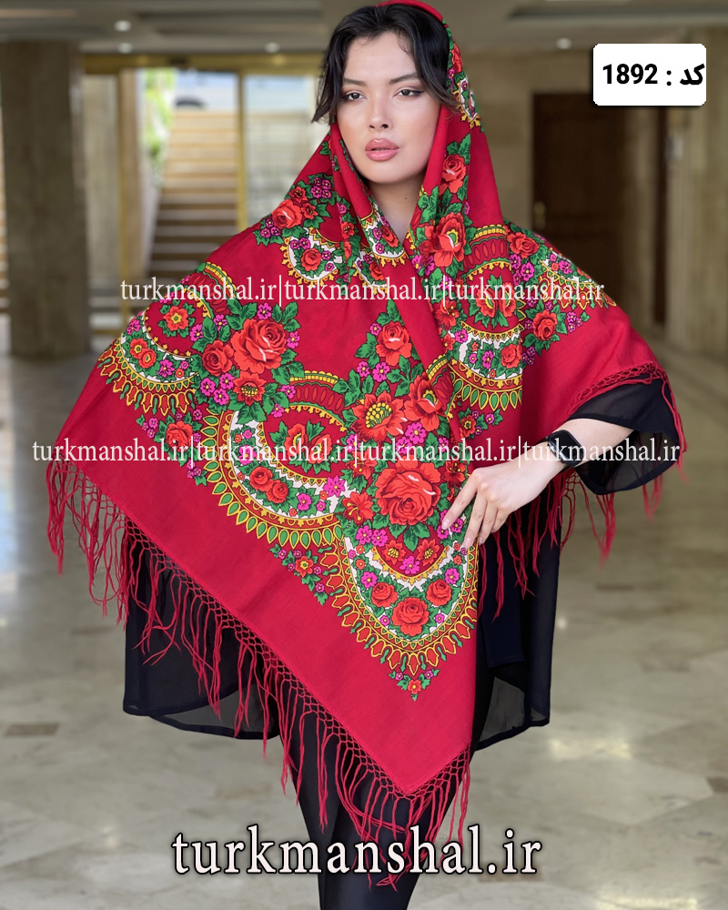روسری ترکمنی پشمی اصیل