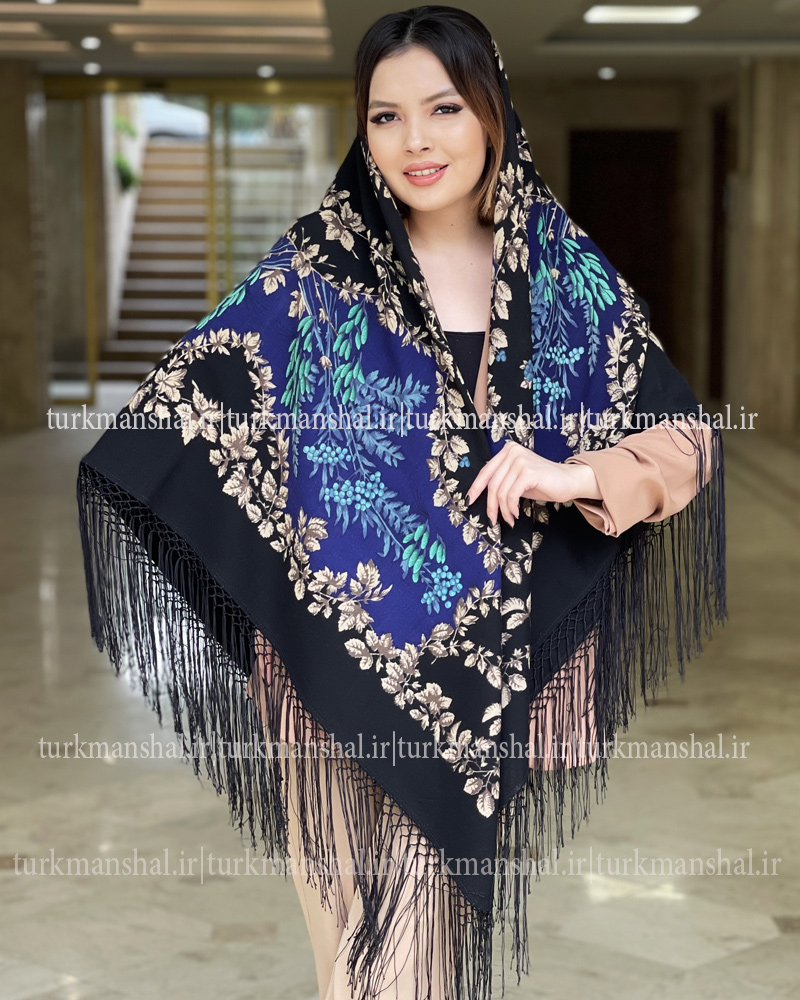 روسری ترکمنی پشمی اصیل