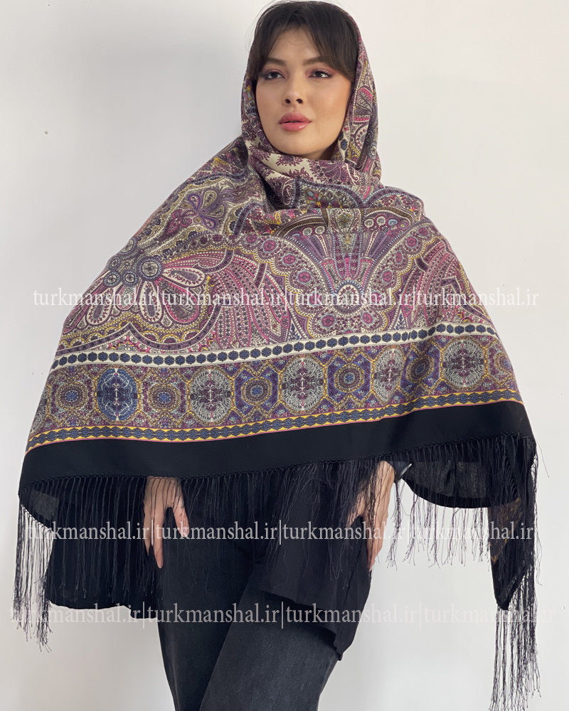 روسری ترکمنی طرح ایتالیایی