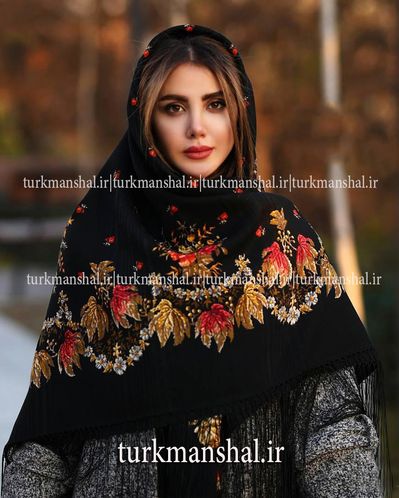 روسری ترکمنی پشمی اصیل