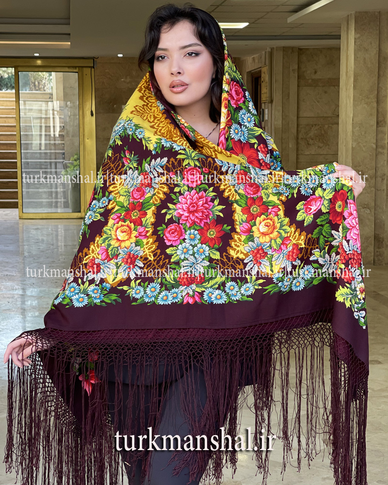 روسری ترکمنی پشمی اصیل