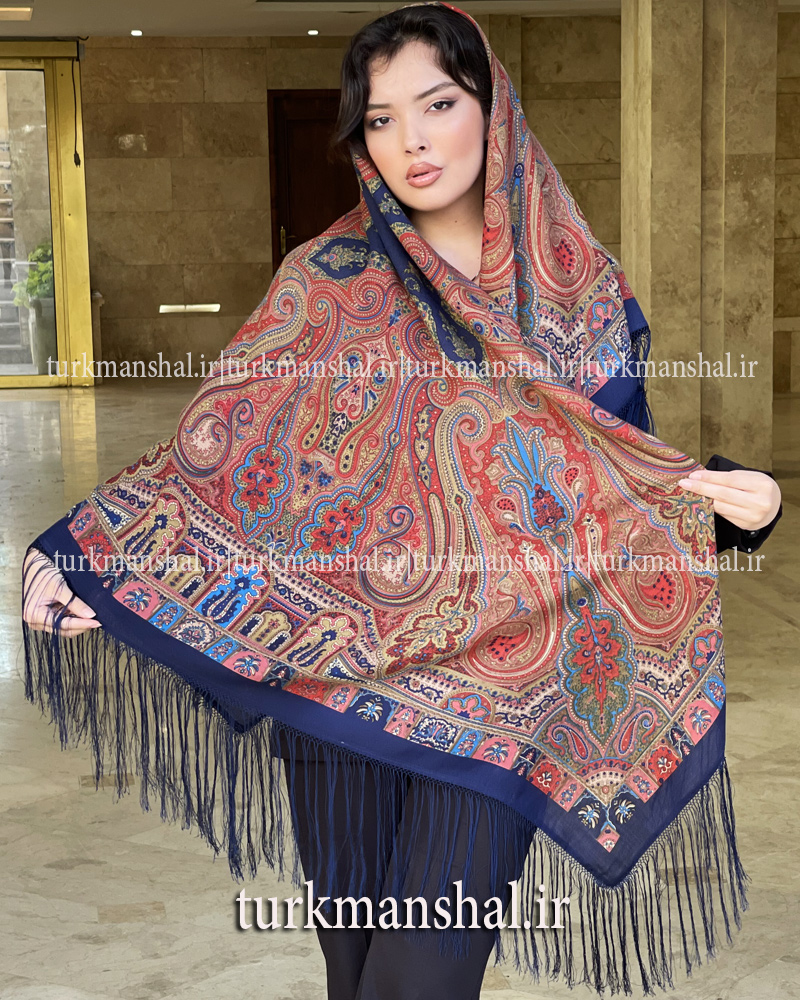روسری ترکمنی طرح ایتالیایی