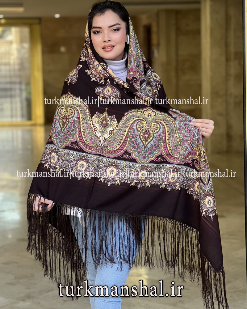 روسری ترکمنی پشمی اصیل