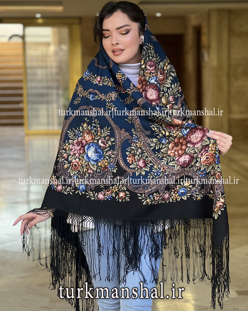 روسری ترکمنی پشمی اصیل