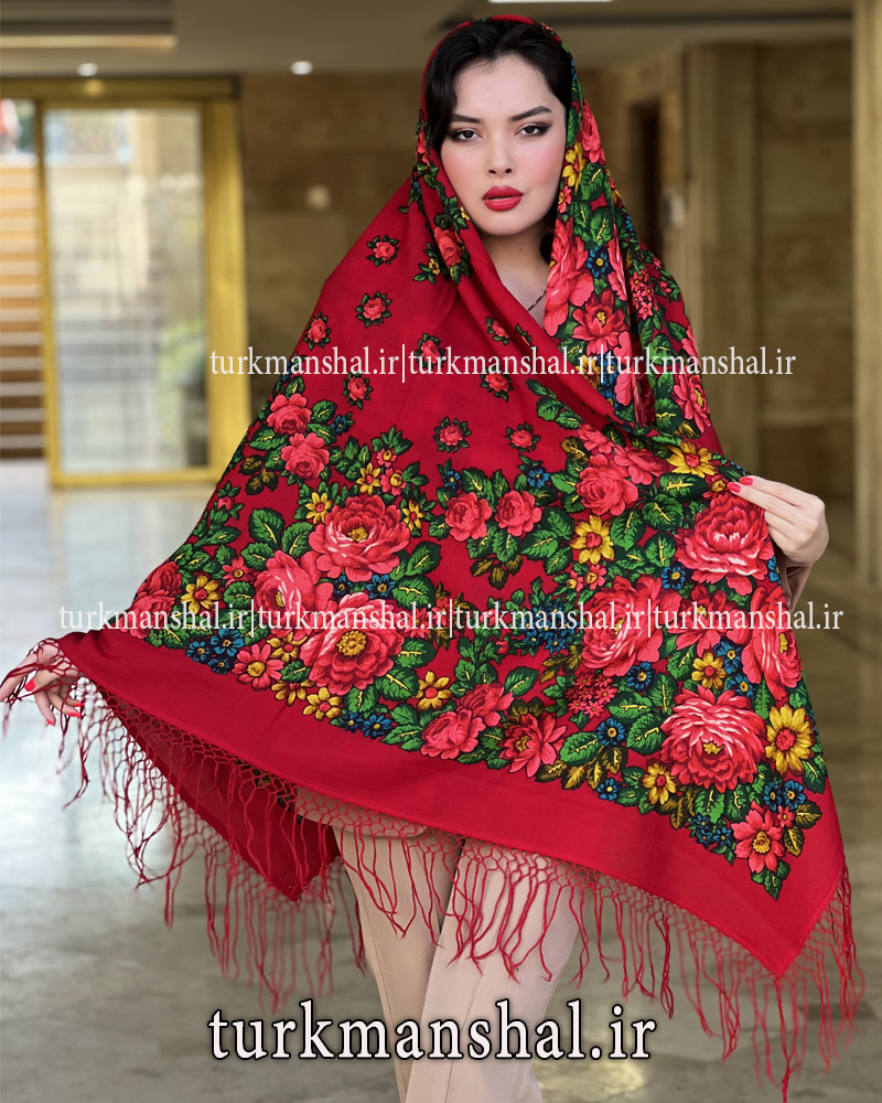 روسری ترکمنی پشمی اصیل