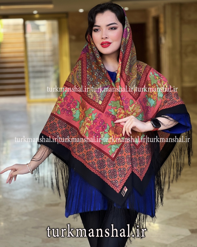 روسری ترکمنی طرح ایتالیایی