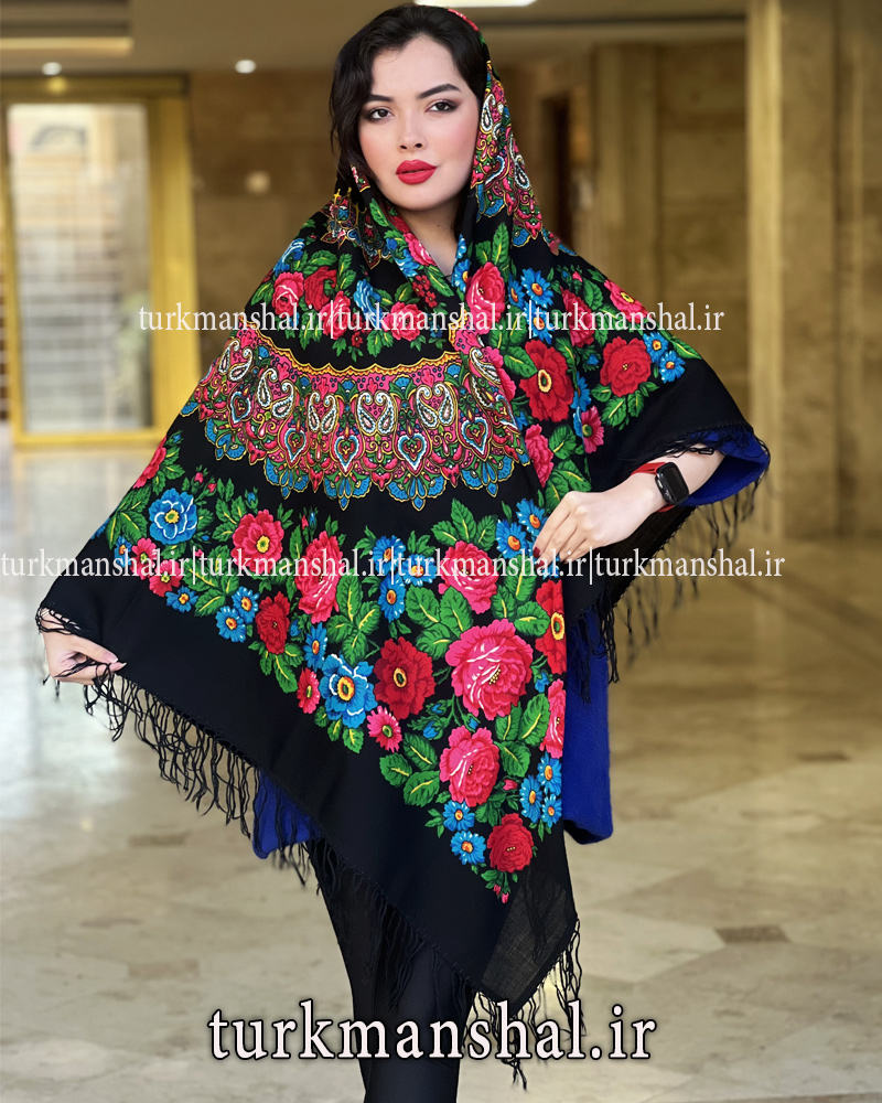 روسری ترکمنی پشمی اصیل