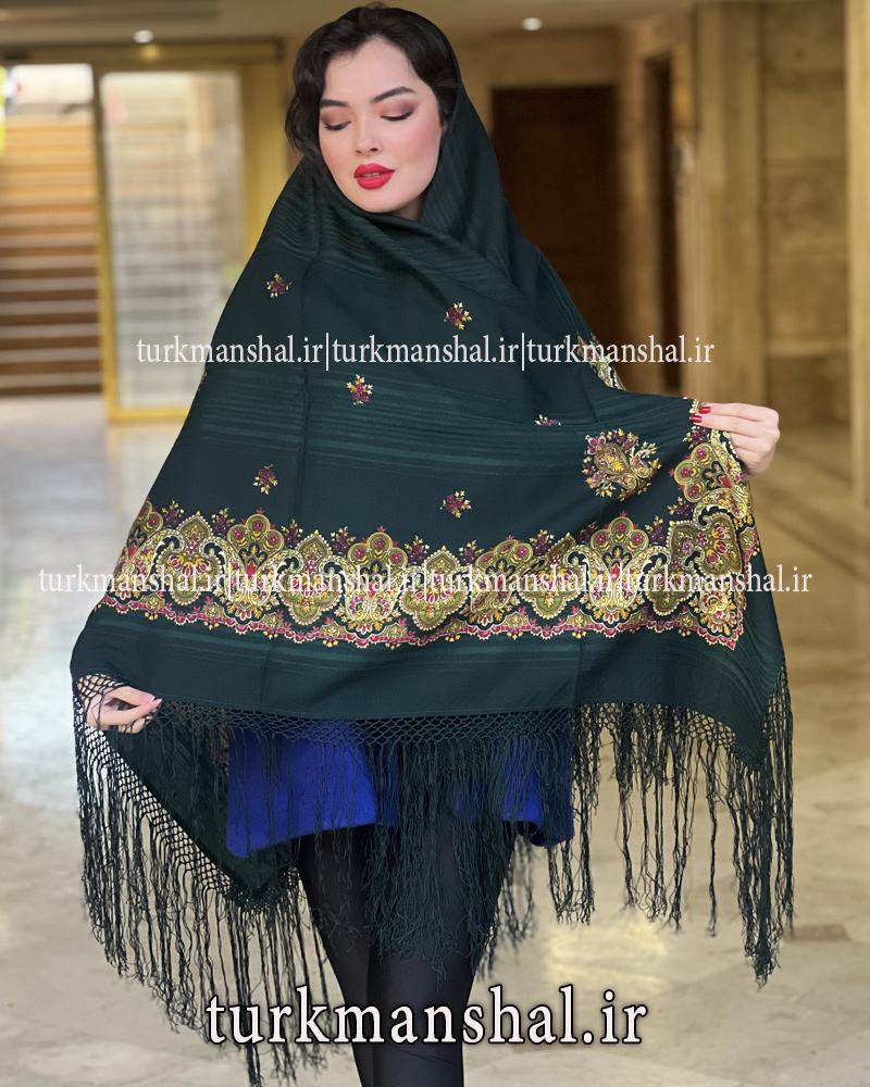 روسری ترکمنی پشمی اصیل