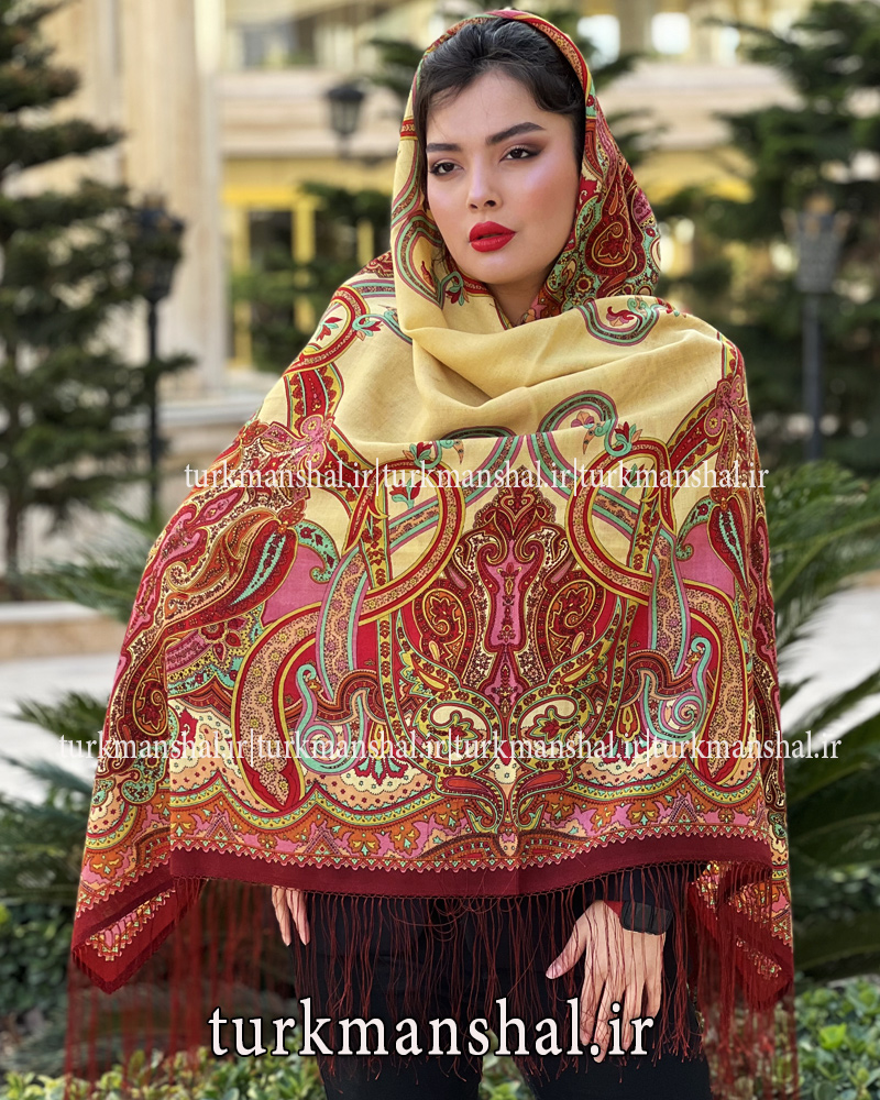 روسری ترکمنی طرح ایتالیایی