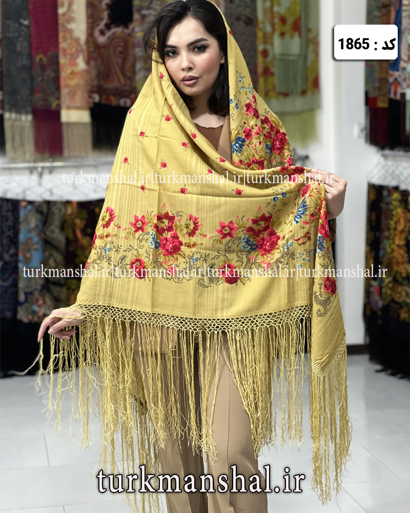 روسری ترکمنی پشمی اصیل
