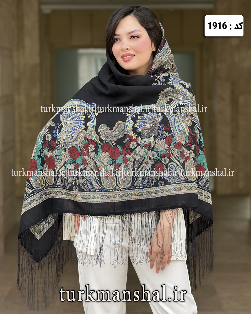 روسری ترکمنی طرح ایتالیایی