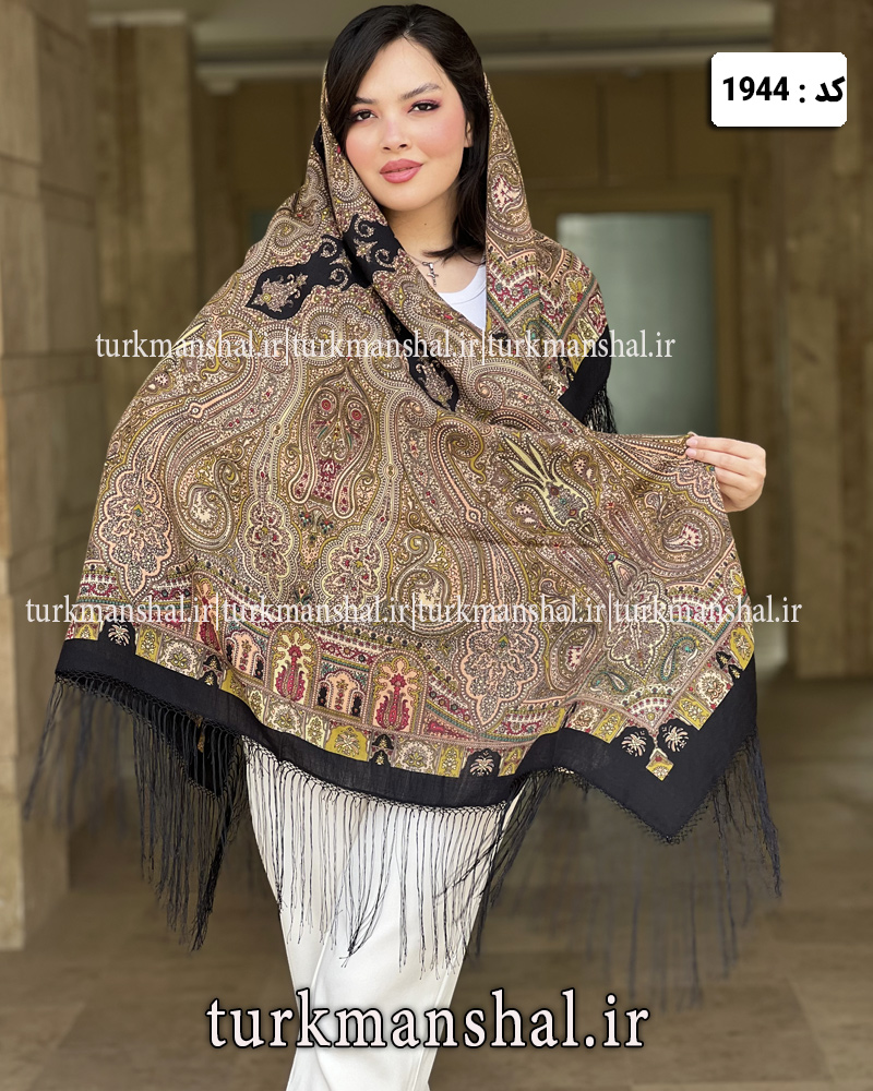 روسری ترکمنی طرح ایتالیایی