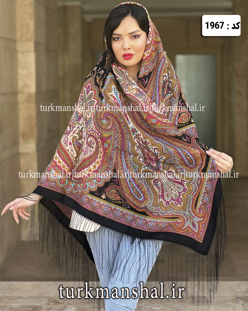 روسری ترکمنی طرح ایتالیایی