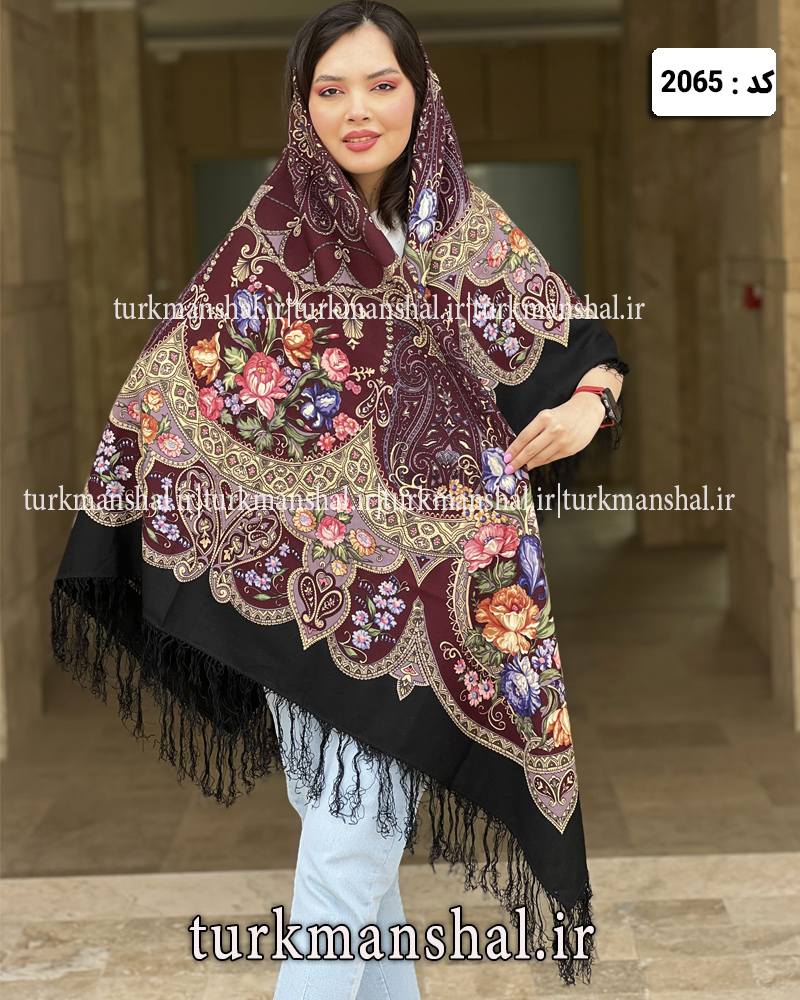روسری ترکمنی پشمی اصیل