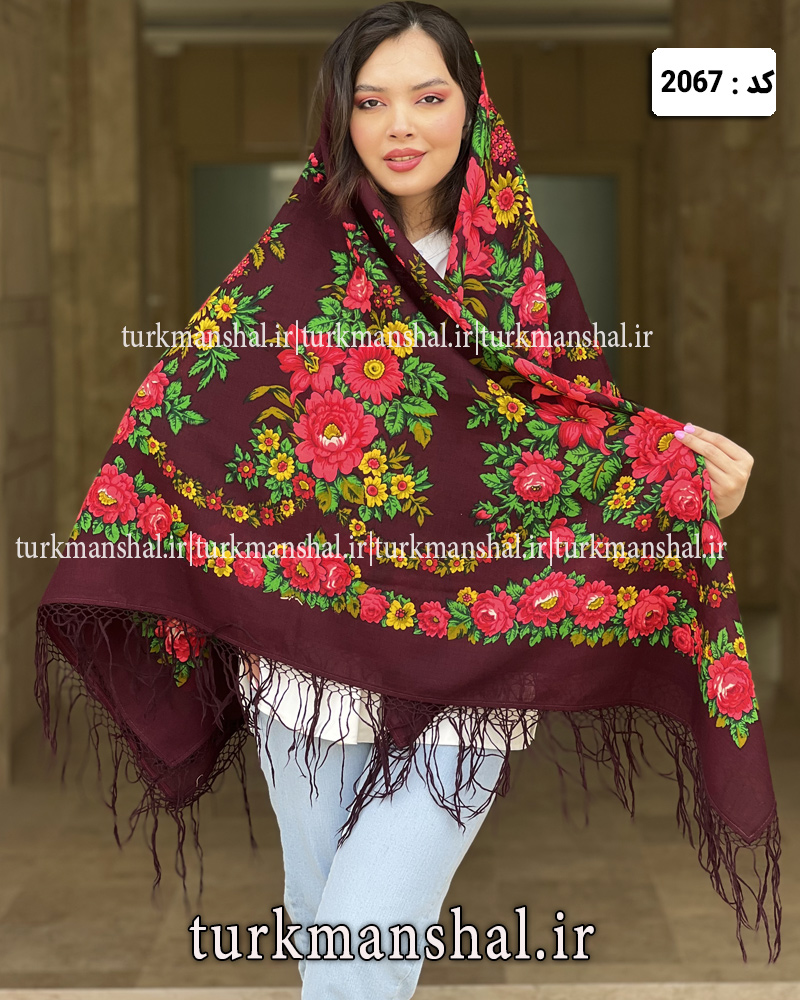روسری ترکمنی پشمی اصیل