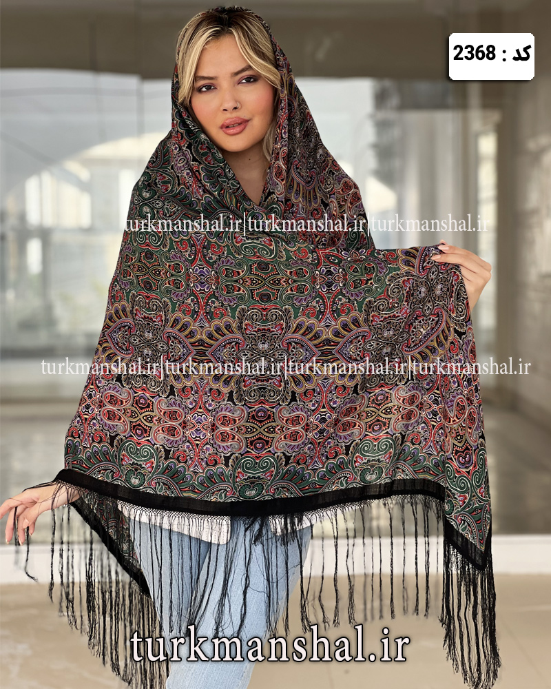 روسری ترکمنی طرح ایتالیایی