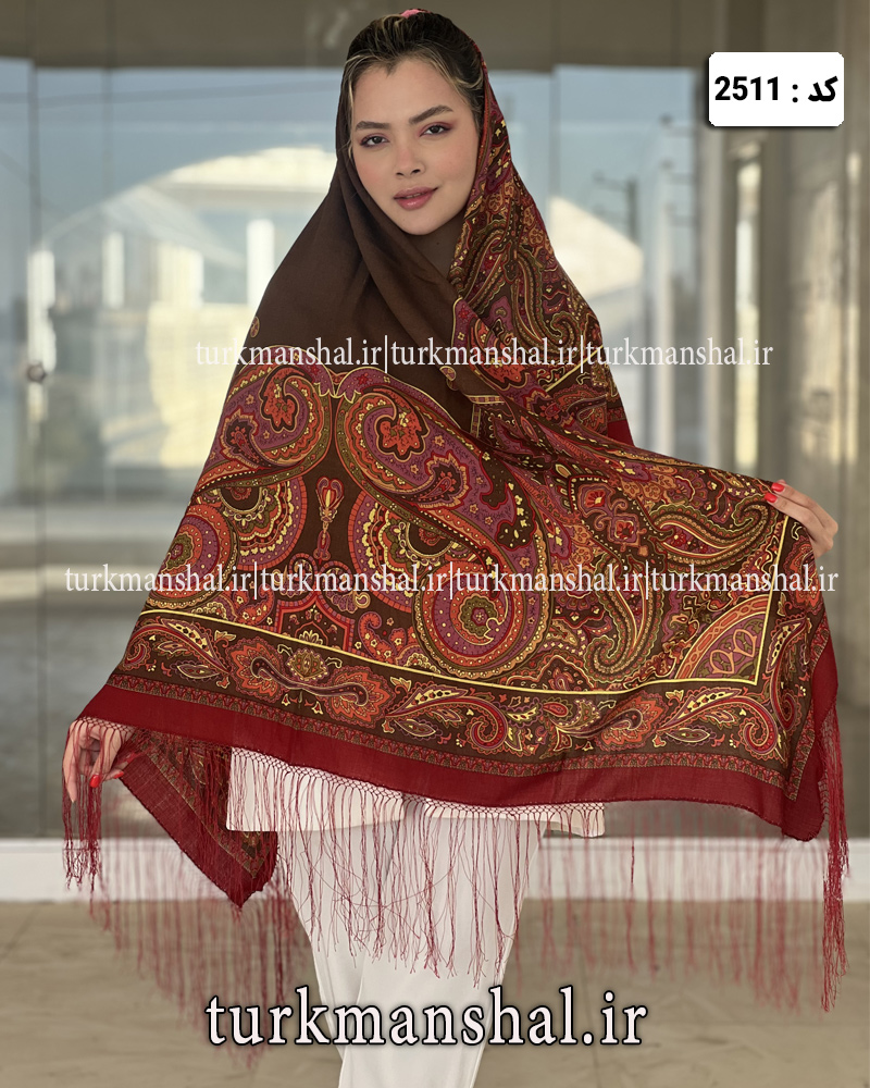 روسری ترکمنی طرح ایتالیایی