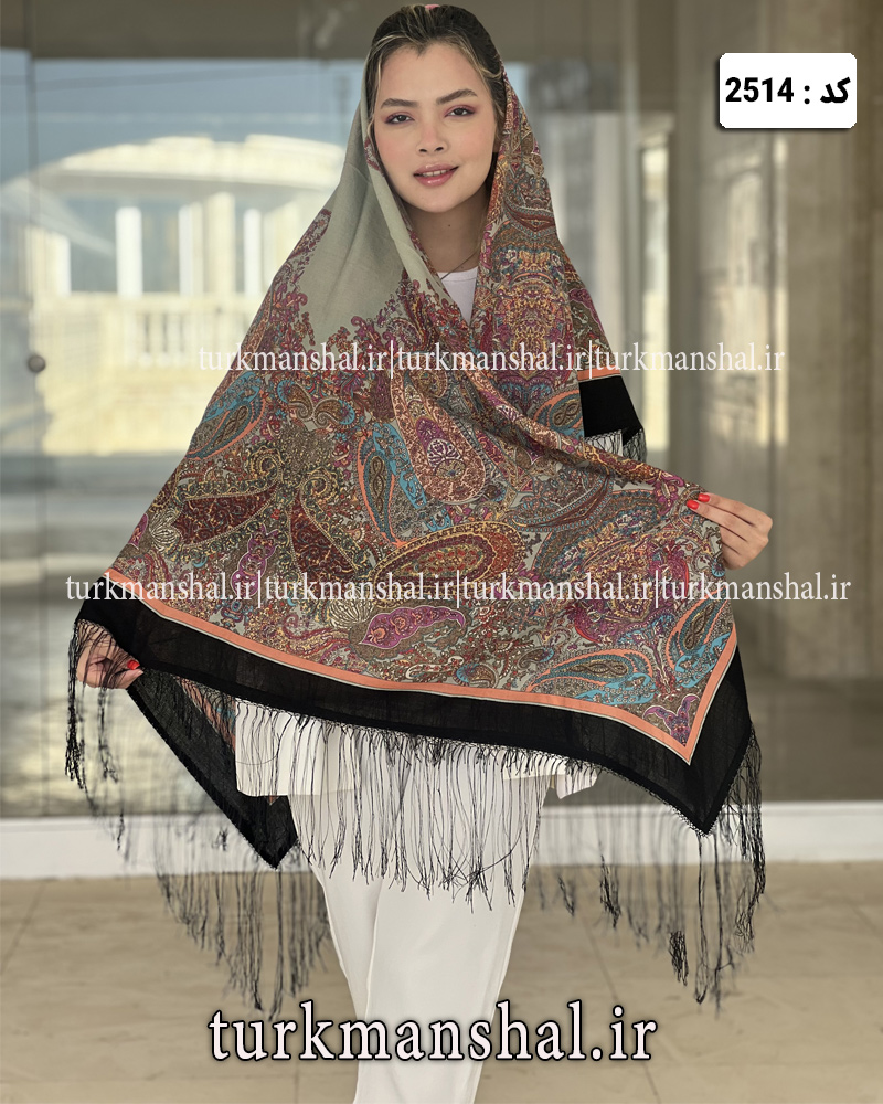 روسری ترکمنی طرح ایتالیایی