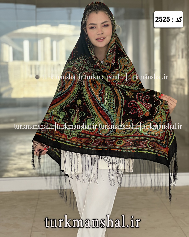 روسری ترکمنی طرح ایتالیایی