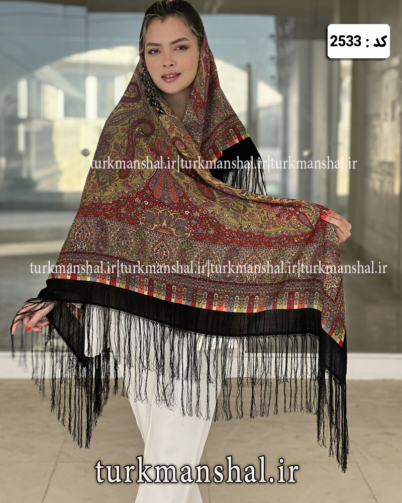 روسری ترکمنی طرح ایتالیایی