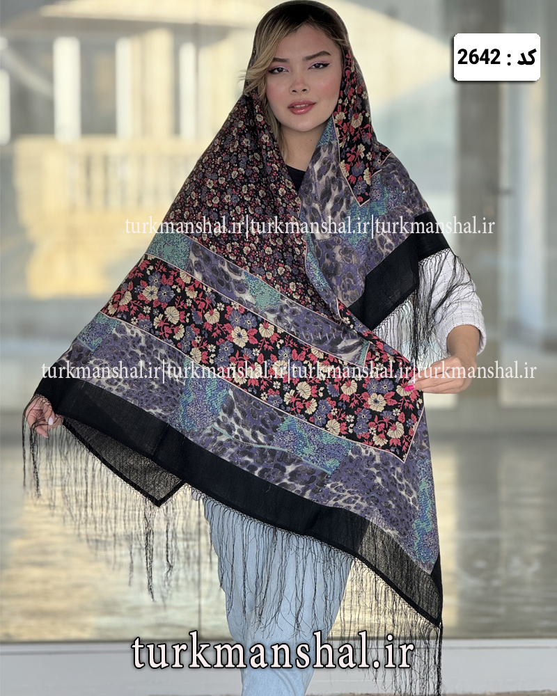 روسری ترکمنی طرح ایتالیایی
