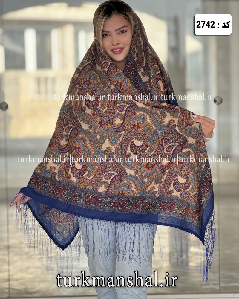 روسری ترکمنی طرح ایتالیایی