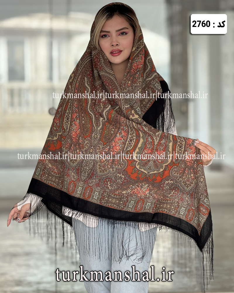 روسری ترکمنی طرح ایتالیایی