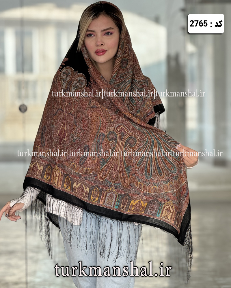 روسری ترکمنی طرح ایتالیایی