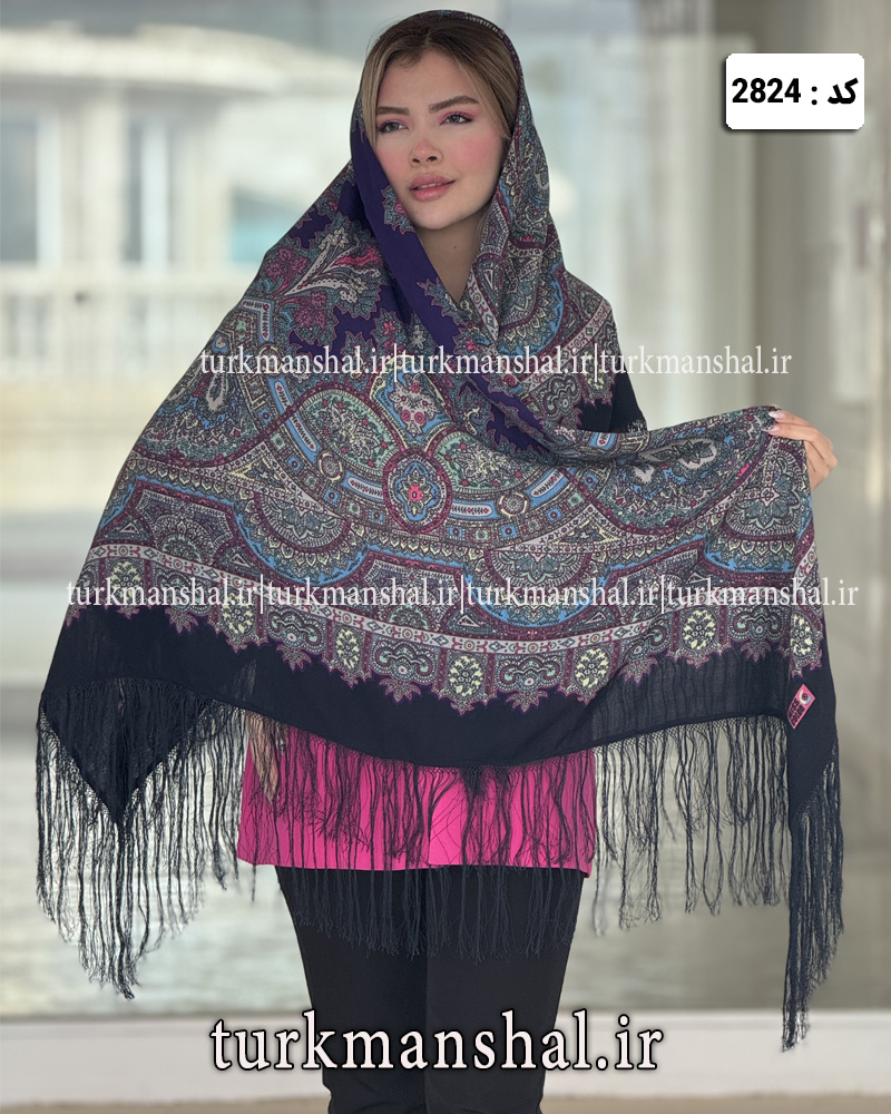 روسری ترکمنی طرح ایتالیایی