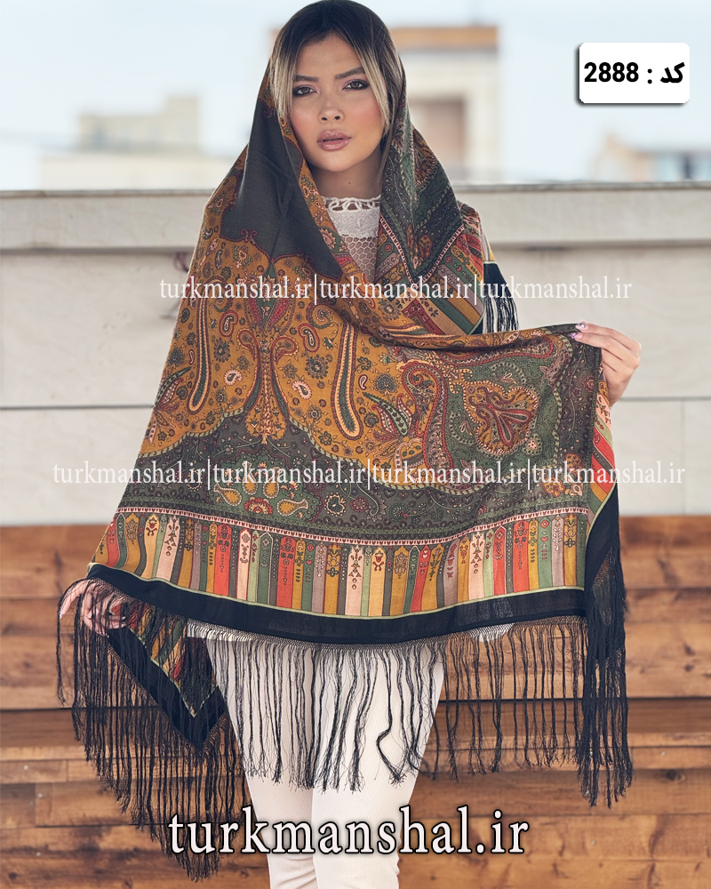 روسری ترکمنی طرح ایتالیایی