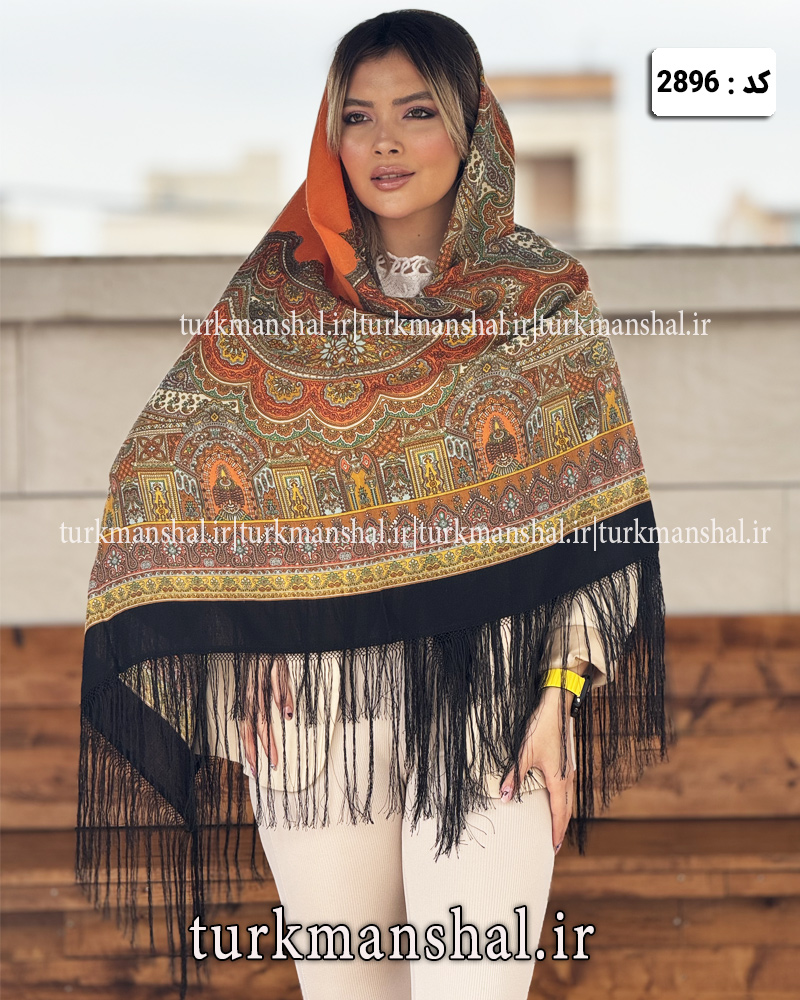 روسری ترکمنی طرح ایتالیایی