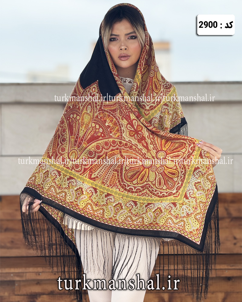 روسری ترکمنی طرح ایتالیایی