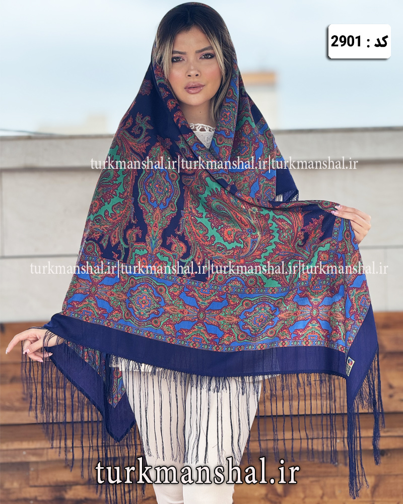 روسری ترکمنی طرح ایتالیایی