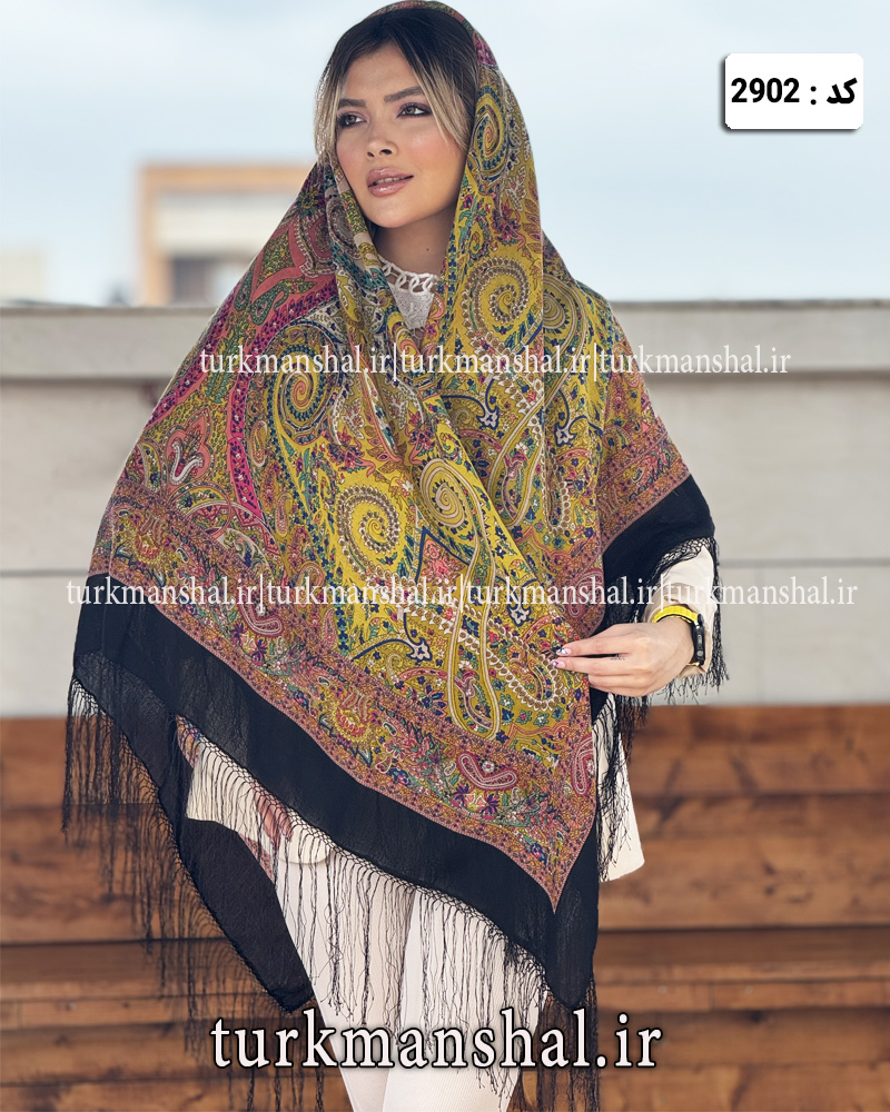 روسری ترکمنی طرح ایتالیایی