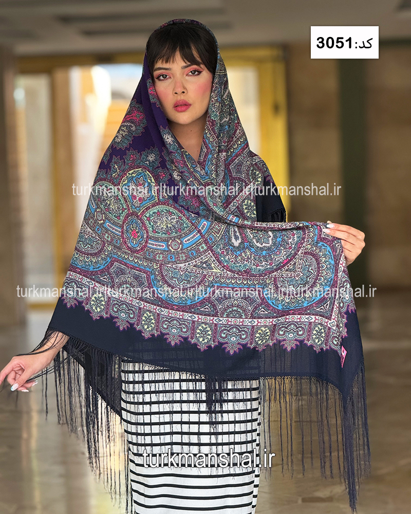 روسری ترکمنی طرح ایتالیایی