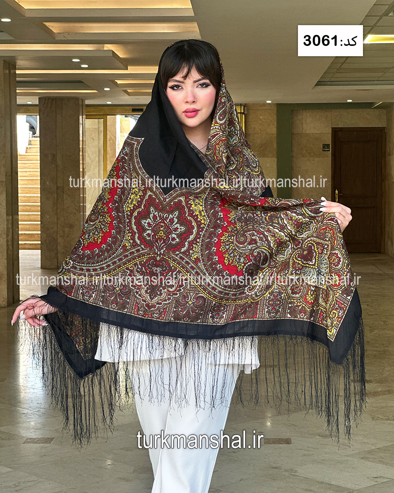 روسری ترکمنی طرح ایتالیایی