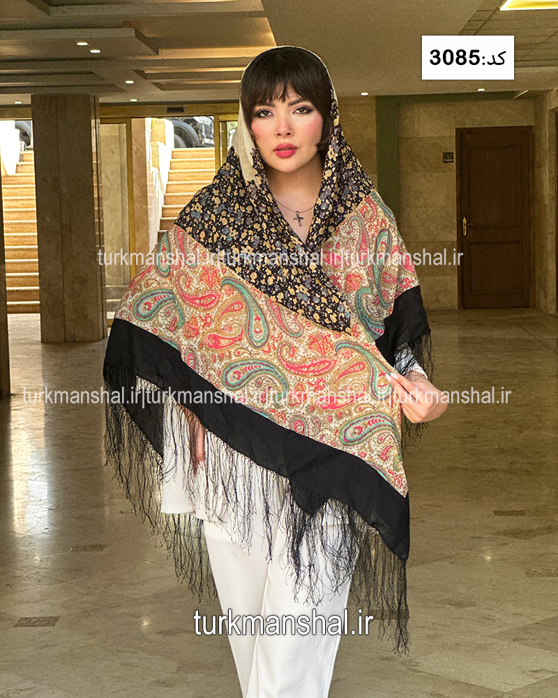 روسری ترکمنی طرح ایتالیایی