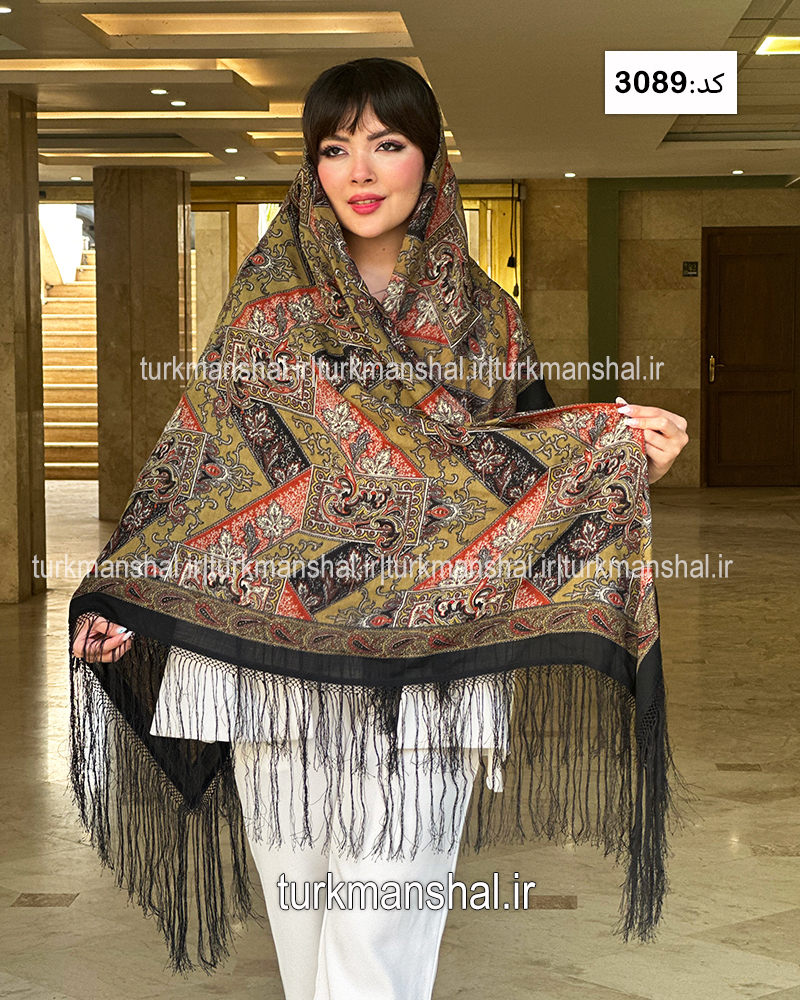روسری ترکمنی طرح ایتالیایی