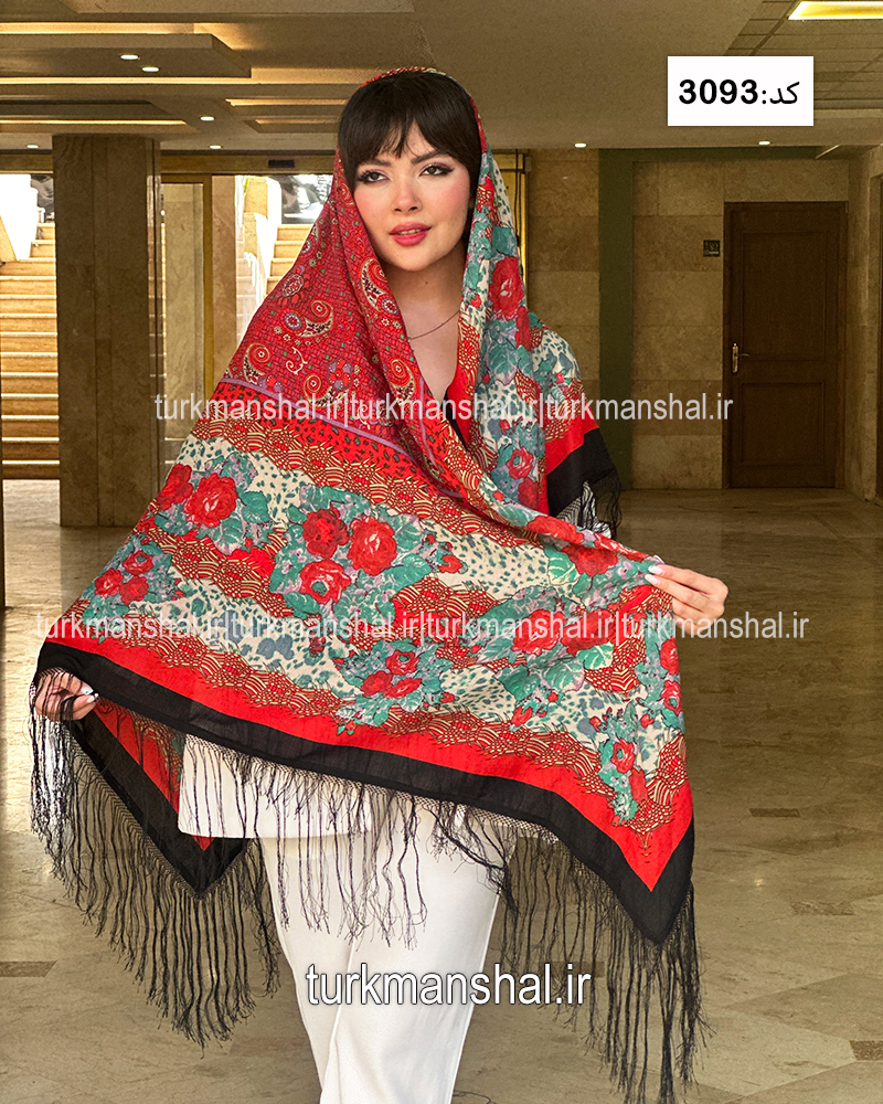 روسری ترکمنی طرح ایتالیایی