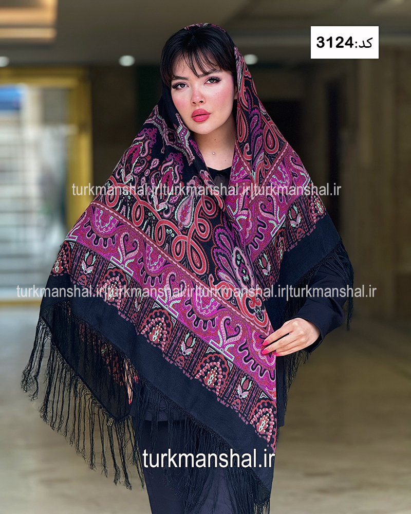 روسری ترکمنی طرح ایتالیایی
