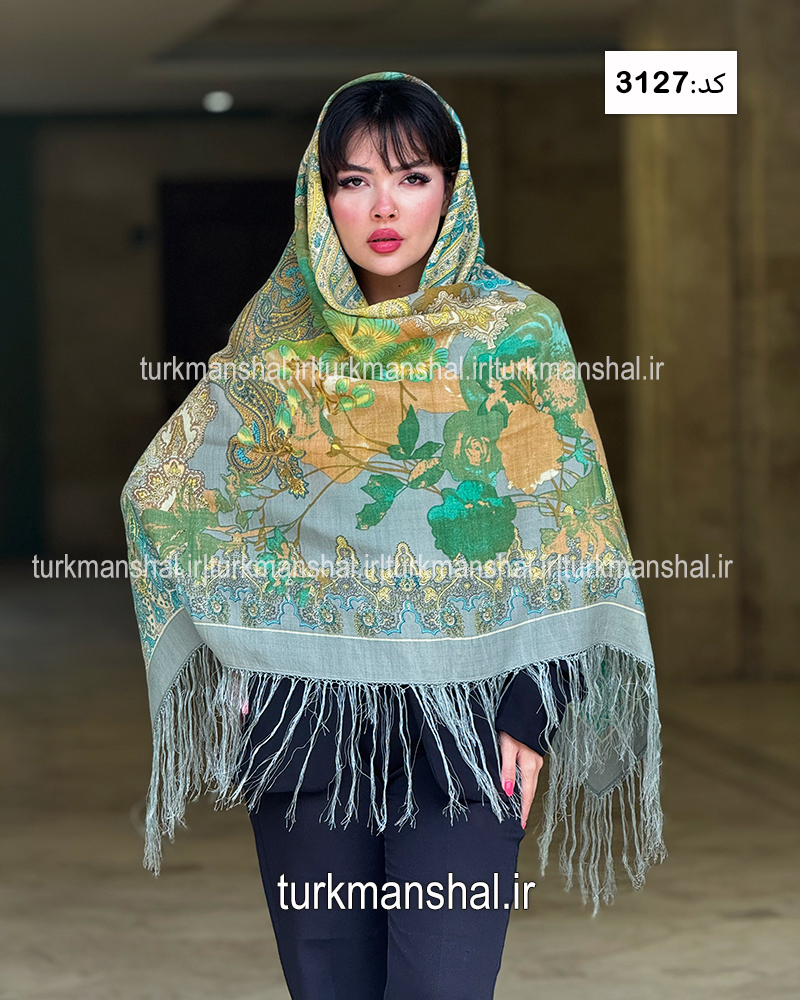 روسری ترکمنی طرح ایتالیایی