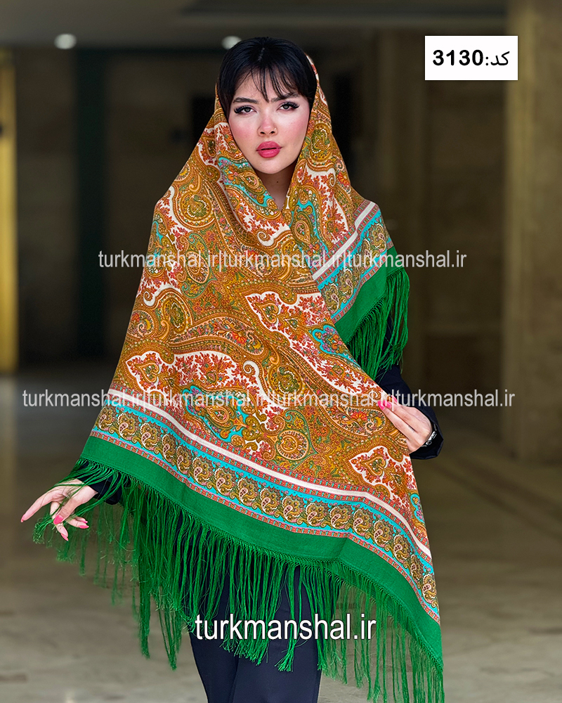 روسری ترکمنی طرح ایتالیایی