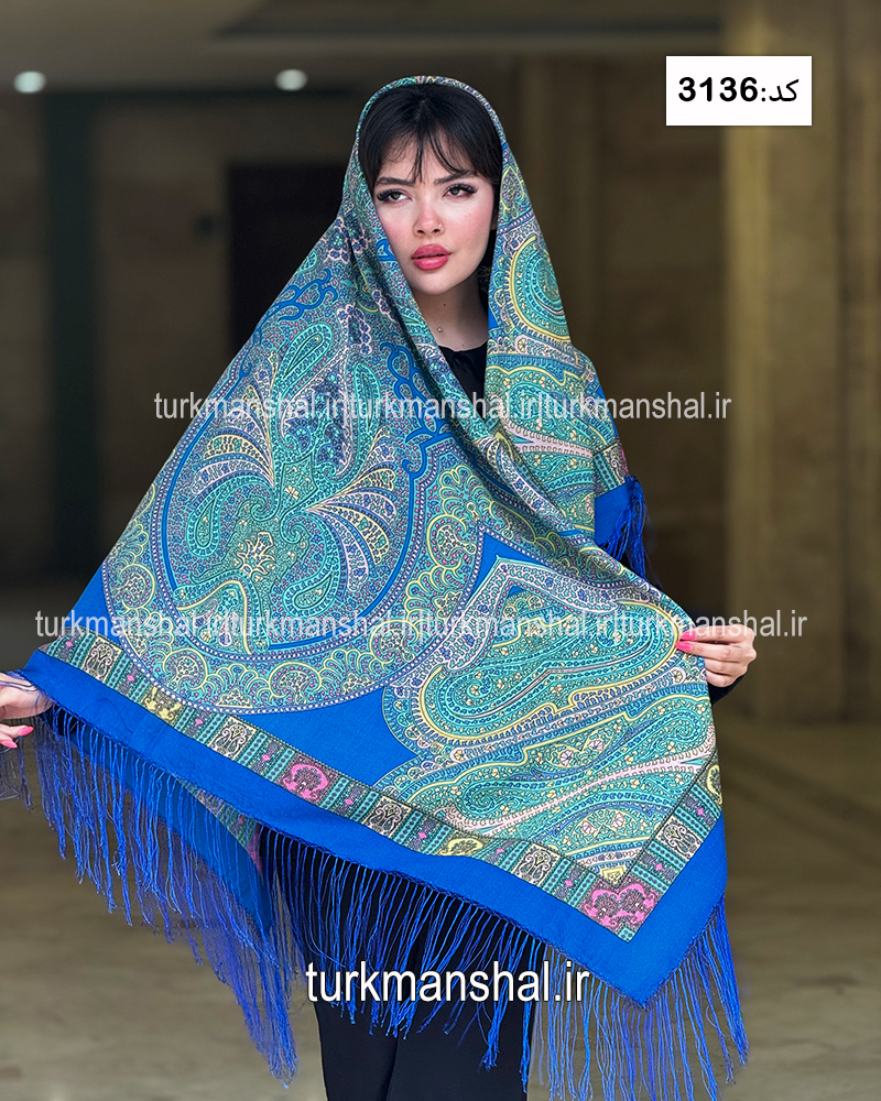 روسری ترکمنی طرح ایتالیایی
