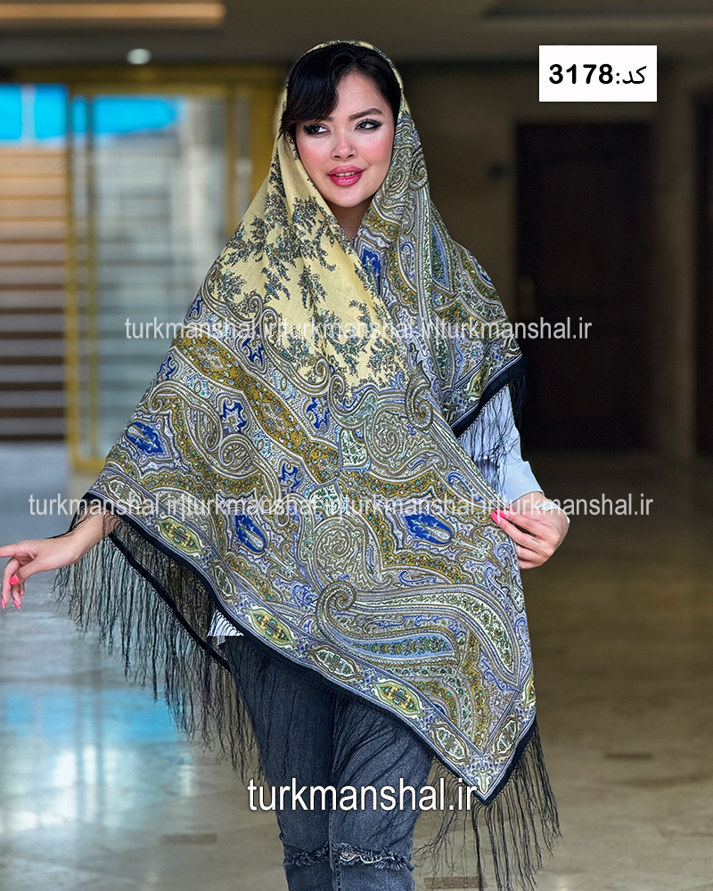 روسری ترکمنی طرح ایتالیایی
