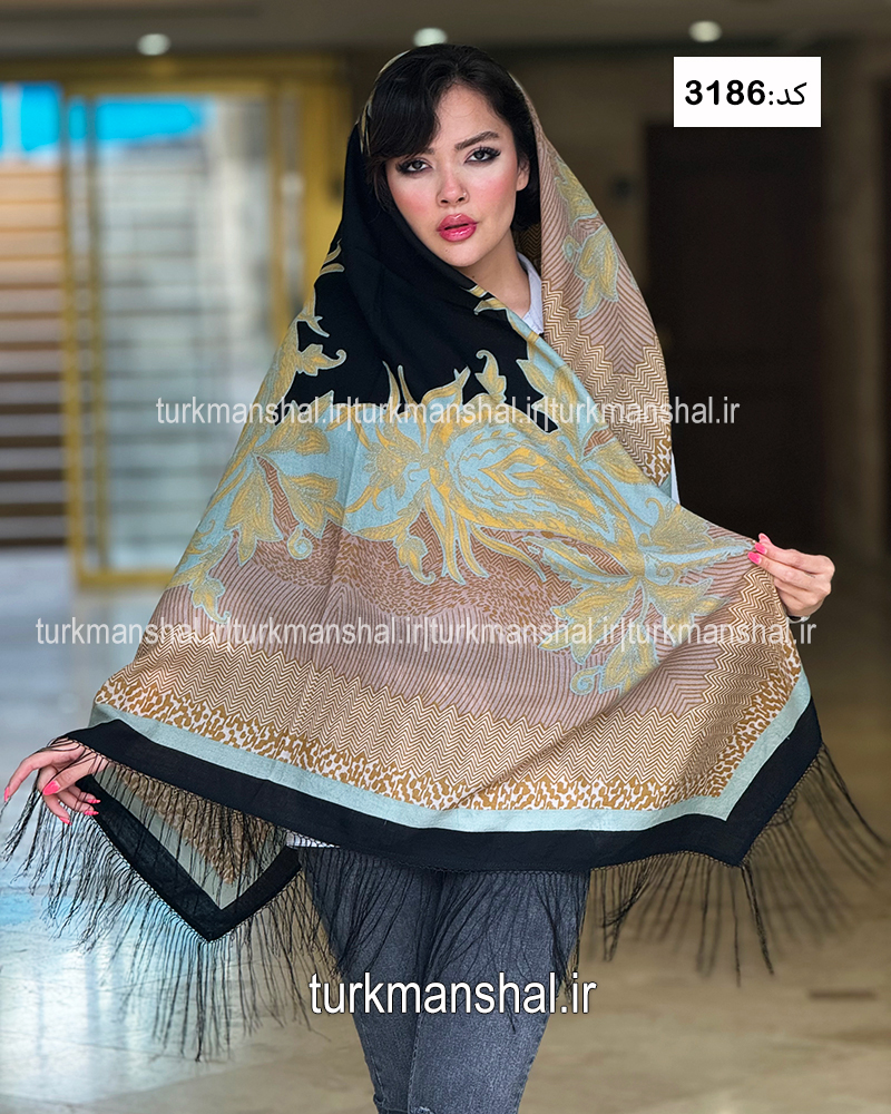 روسری ترکمنی طرح ایتالیایی