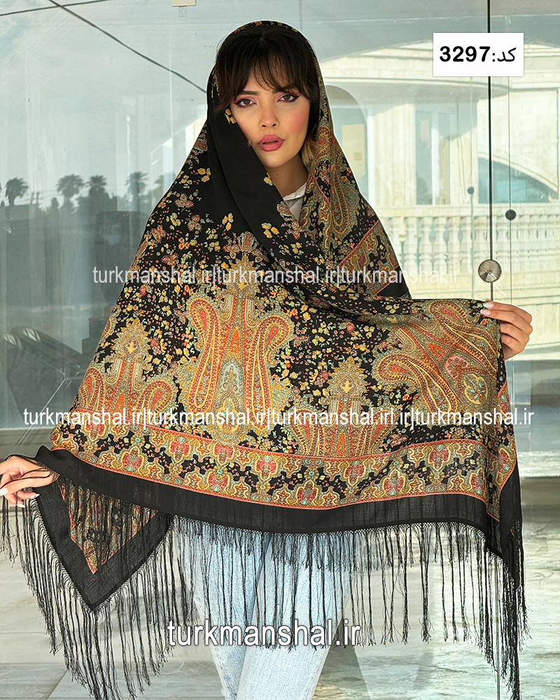 روسری ترکمنی طرح ایتالیایی
