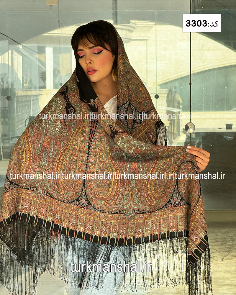 روسری ترکمنی طرح ایتالیایی